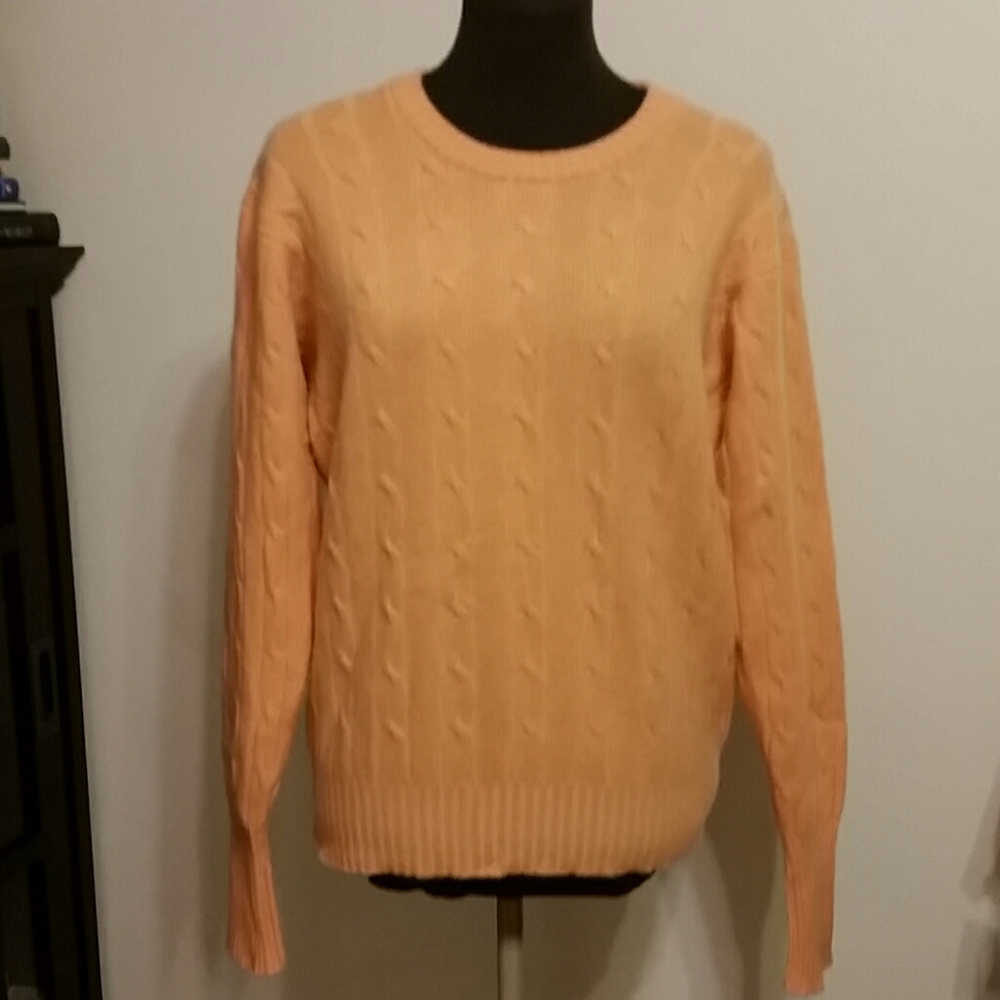 John Laing vintage orange cashmere sweater